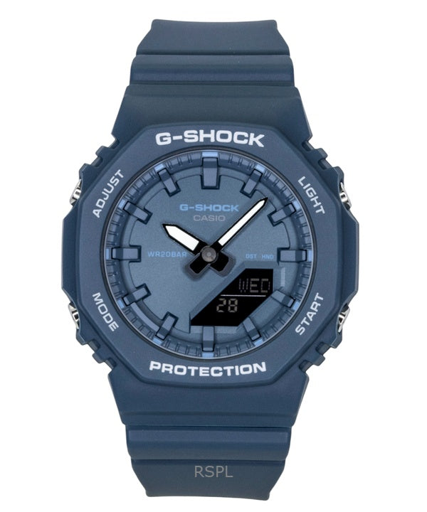 Montre Casio G-Shock pour femme, analogique-numérique, bracelet en résine biosourcée, cadran bleu, mouvement à quartz GMA-P2100BA-2A, étanche à 200 m