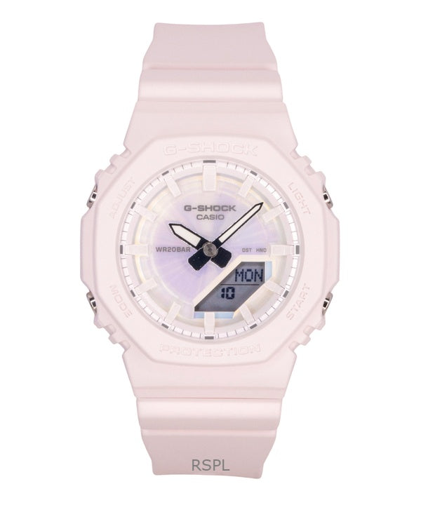 Montre Casio G-Shock analogique numérique à quartz avec bracelet en résine et cadran rose polarisé GMA-P2100PC-4A pour femme, autonomie jusqu&#39;à 200 m