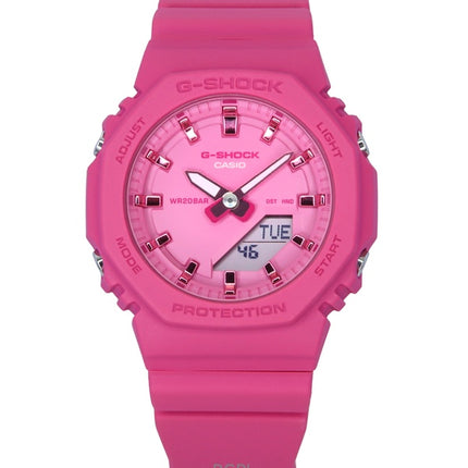 Montre femme Casio G-Shock analogique numérique en résine biosourcée, cadran rose, quartz, GMA-P2100PP-4A, 200 m