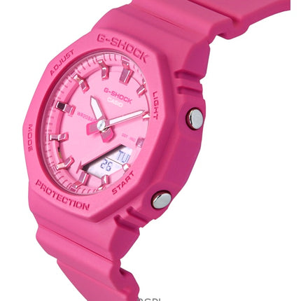 Montre femme Casio G-Shock analogique numérique en résine biosourcée, cadran rose, quartz, GMA-P2100PP-4A, 200 m