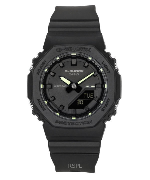 Montre femme Casio G-Shock analogique numérique en résine biosourcée, cadran noir, quartz, GMA-P2100SA-1A2, 200 m