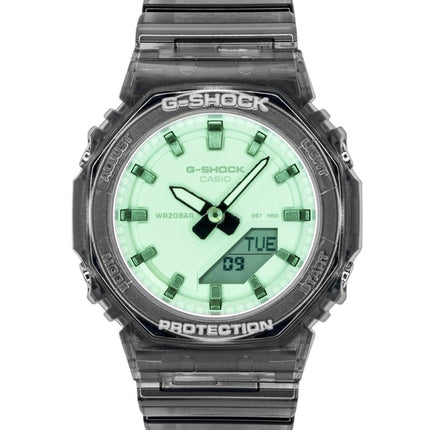 Montre Casio G-Shock pour femme, analogique-numérique, cadran vert, bracelet en résine, mouvement à quartz GMA-P2100SR-1A, étanche à 200 m