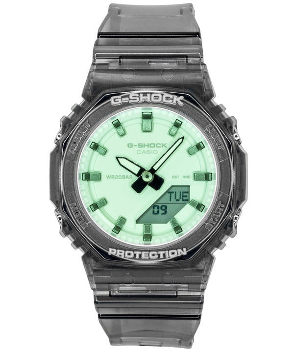 Montre Casio G-Shock pour femme, analogique-numérique, cadran vert, bracelet en résine, mouvement à quartz GMA-P2100SR-1A, étanche à 200 m