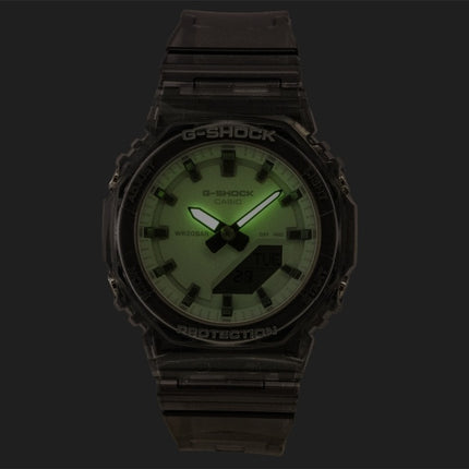Montre Casio G-Shock pour femme, analogique-numérique, cadran vert, bracelet en résine, mouvement à quartz GMA-P2100SR-1A, étanche à 200 m