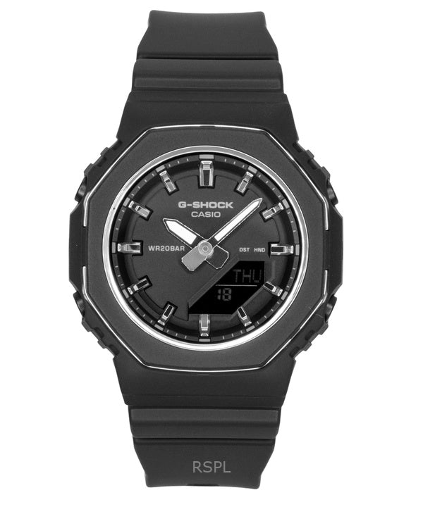 Montre Casio G-Shock pour femme, analogique-numérique, bracelet en résine biosourcée, cadran noir, mouvement à quartz, GMA-P2110-1A, étanche à 200 m
