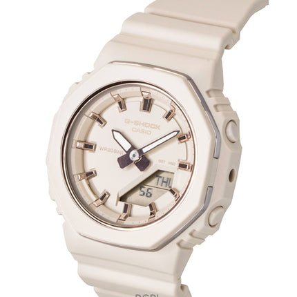Montre Casio G-Shock pour femme, analogique-numérique, bracelet en résine biosourcée, cadran beige, mouvement à quartz GMA-P2110-4A, étanche à 200 m.