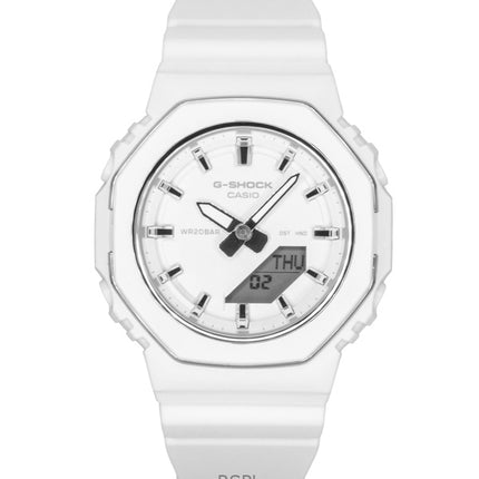 Montre Casio G-Shock pour femme, analogique-numérique, bracelet en résine biosourcée, cadran blanc, mouvement à quartz, GMA-P2110-7A, étanche à 200 m
