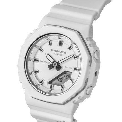 Montre Casio G-Shock pour femme, analogique-numérique, bracelet en résine biosourcée, cadran blanc, mouvement à quartz, GMA-P2110-7A, étanche à 200 m