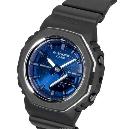 Montre Casio G-Shock GMA-P2110SC-2A pour femme, analogique-numérique, en résine biosourcée, cadran bleu, mouvement à quartz, étanche à 200 m.