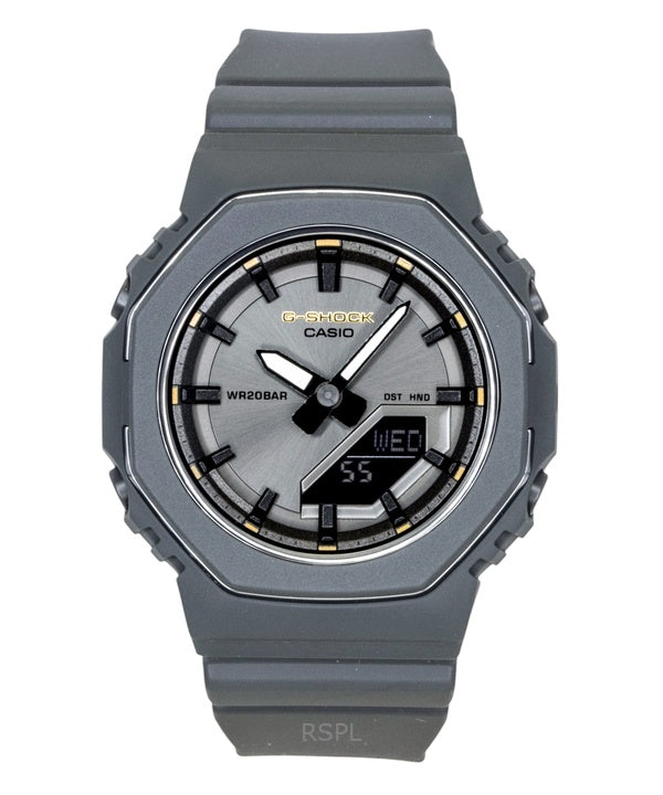 Montre Casio G-Shock pour femme, analogique-numérique, bracelet en résine biosourcée, cadran gris, mouvement à quartz GMA-P2126W-8A, étanche à 200 m