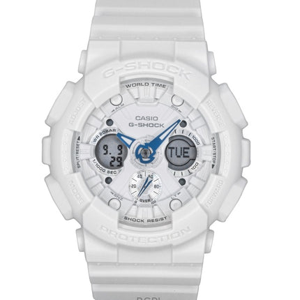 Montre femme Casio G-Shock analogique numérique en résine biosourcée, cadran blanc, quartz, GMA-S120SA-7A2, 200 m