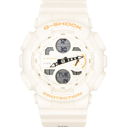 Montre Casio G-Shock GMA-S140-7A pour femme, analogique-numérique, cadran crème en résine biosourcée, mouvement à quartz, étanche à 200 m.