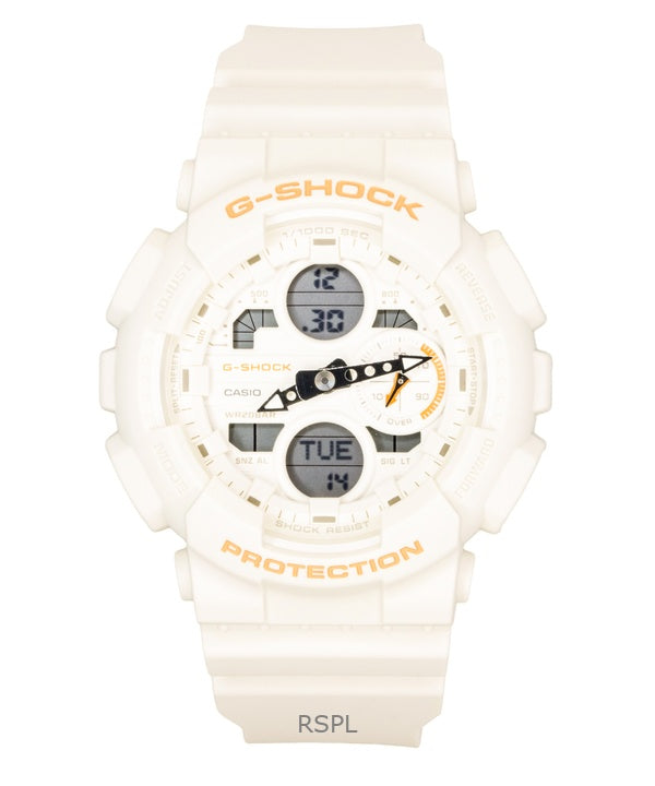 Montre Casio G-Shock GMA-S140-7A pour femme, analogique-numérique, cadran crème en résine biosourcée, mouvement à quartz, étanche à 200 m.
