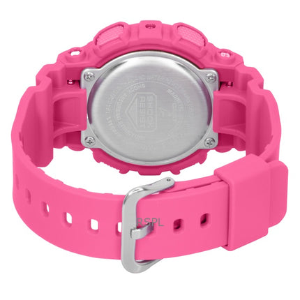 Montre Casio G-Shock pour femme, bracelet en résine biosourcée rose, cadran rose, affichage analogique et numérique, mouvement à quartz GMA-S145PK-4A, étanche à 200 m.