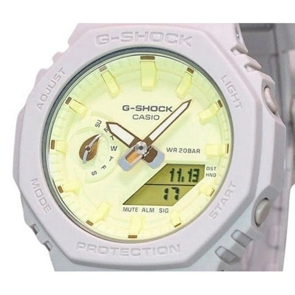 Montre pour femme Casio G-Shock Nature's Color Series analogique numérique avec cadran jaune à quartz GMA-S2100NC-4A 200M