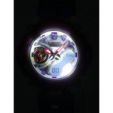 Montre Casio G-Shock GMA-S2200PE-6A pour femme, reconditionnée, analogique-numérique, bracelet en résine translucide, mouvement à quartz, étanche à 200 m.