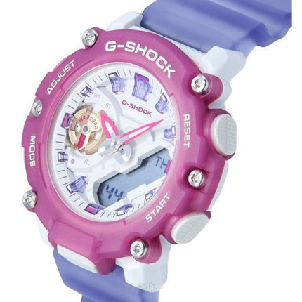Montre Casio G-Shock GMA-S2200PE-6A pour femme, reconditionnée, analogique-numérique, bracelet en résine translucide, mouvement à quartz, étanche à 200 m.