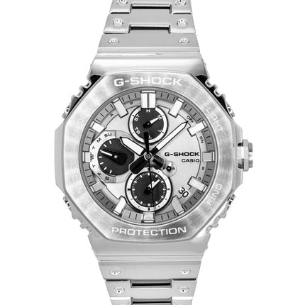 Montre homme Casio G-Shock analogique GMC-B2100ADS-1A, cadran argenté, boîtier en acier inoxydable, mouvement à quartz, étanche à 200 m, avec connexion smartphone.