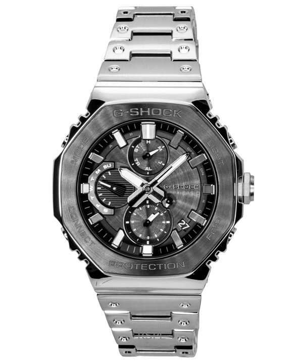 Montre homme Casio G-Shock analogique entièrement métallique avec connexion smartphone, cadran noir, solaire GMC-B2100BT-1A, étanche à 200 m