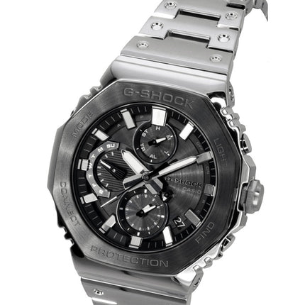Montre homme Casio G-Shock analogique entièrement métallique avec connexion smartphone, cadran noir, solaire GMC-B2100BT-1A, étanche à 200 m