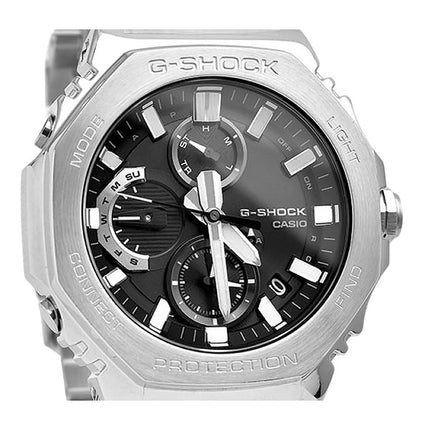 Montre pour homme Casio G-Shock entièrement en métal avec chronographe analogique et bracelet pour smartphone, cadran noir, Toug
