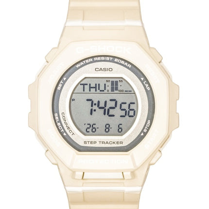Montre Casio G-Shock pour femme, GMD-B300-7, bracelet en résine biosourcée, mouvement à quartz, étanche à 200 m, avec connexion smartphone et bracelet en résine biosourcée.