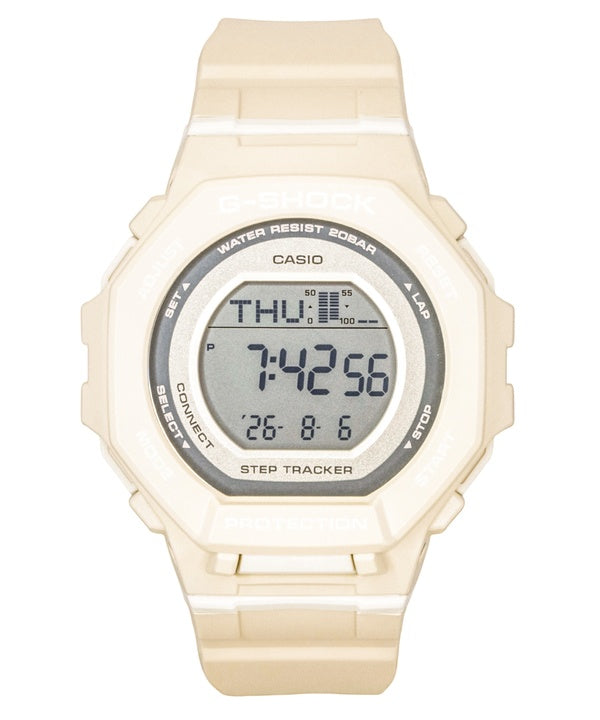 Montre Casio G-Shock pour femme, GMD-B300-7, bracelet en résine biosourcée, mouvement à quartz, étanche à 200 m, avec connexion smartphone et bracelet en résine biosourcée.
