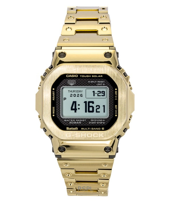 Montre homme Casio G-Shock Digital Gold Tone Full Metal Smart Link Solar GMW-BZ5000GD-9 200M