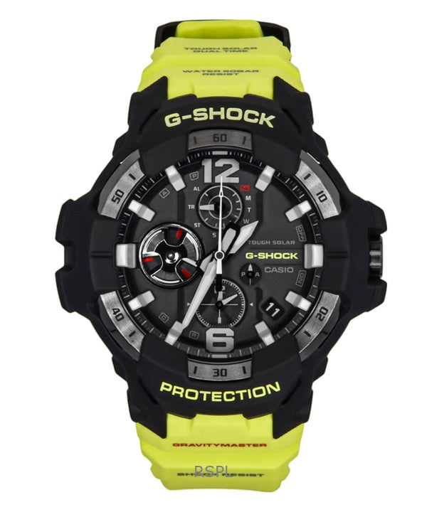 Montre Casio G-Shock Master of G-Air Gravitymaster pour homme, analogique, cadran noir, solaire, GR-B300RY-1A9, 200 m