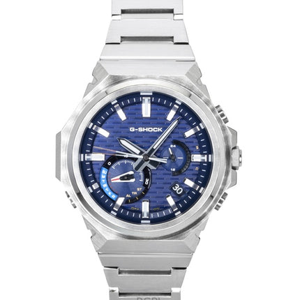 Montre homme Casio G-Shock G-Steel analogique avec connexion smartphone, cadran bleu, boîtier en acier inoxydable, solaire GST-B1000D-2A, étanche à 200 m