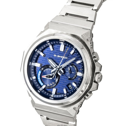 Montre homme Casio G-Shock G-Steel analogique avec connexion smartphone, cadran bleu, boîtier en acier inoxydable, solaire GST-B1000D-2A, étanche à 200 m