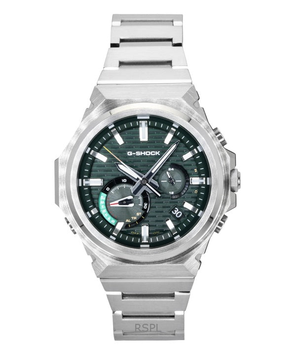 Montre homme Casio G-Shock G-Steel analogique avec connexion smartphone, cadran vert, boîtier en acier inoxydable, énergie solaire, GST-B1000D-3A, étanche à 200 m