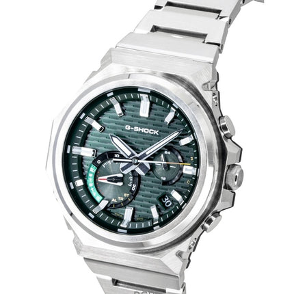 Montre homme Casio G-Shock G-Steel analogique avec connexion smartphone, cadran vert, boîtier en acier inoxydable, énergie solaire, GST-B1000D-3A, étanche à 200 m