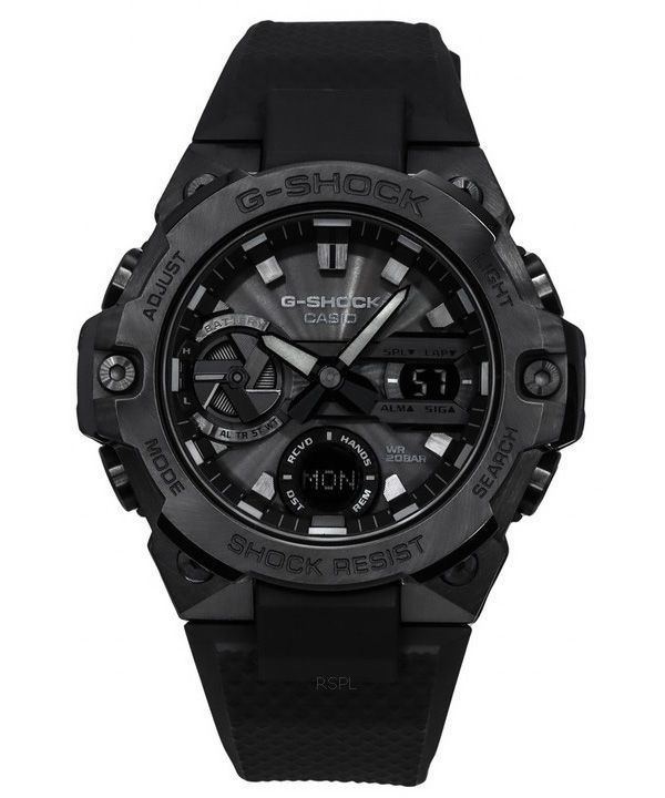 Montre Casio G-Shock G-Steel Black Mobile Link analogique numérique robuste solaire GST-B400BB-1A 200M pour homme