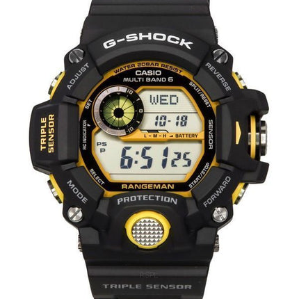 Montre pour homme Casio G-Shock Master Of G-Land Rangeman numérique bracelet en résine noire solaire GW-9400Y-1 200M
