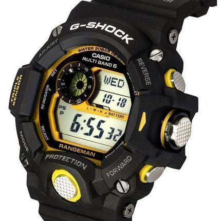 Montre pour homme Casio G-Shock Master Of G-Land Rangeman numérique bracelet en résine noire solaire GW-9400Y-1 200M