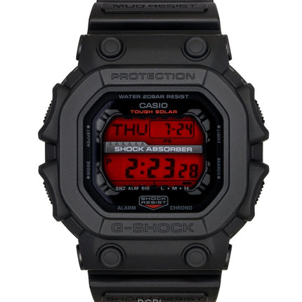 Montre Casio G-Shock Digital avec bracelet en résine solaire GX-56BBR-1 200 m pour homme