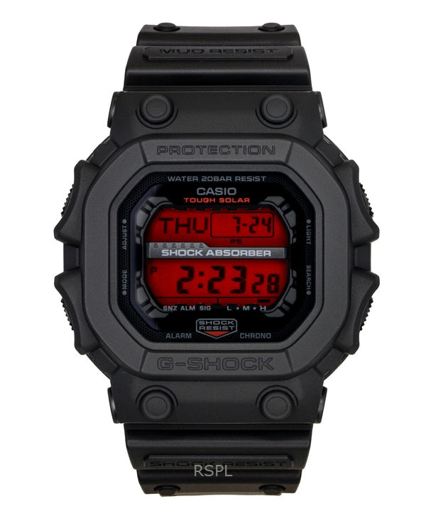 Montre Casio G-Shock Digital avec bracelet en résine solaire GX-56BBR-1 200 m pour homme