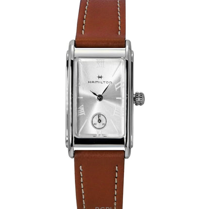 Montre unisexe Hamilton American Classic Ardmore, bracelet en cuir, cadran argenté, quartz H11221550