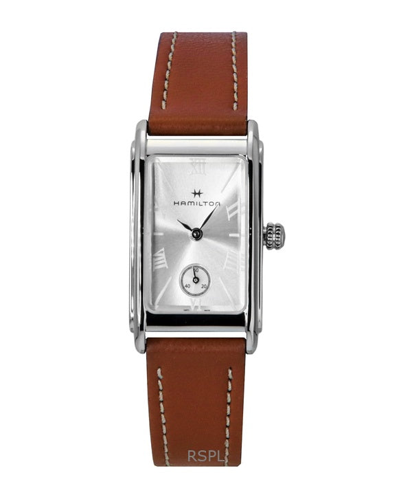 Montre unisexe Hamilton American Classic Ardmore, bracelet en cuir, cadran argenté, quartz H11221550