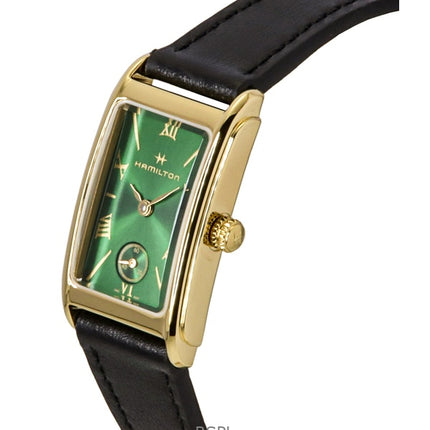 Montre unisexe Hamilton American Classic Ardmore, bracelet en cuir, cadran vert, quartz H11261760