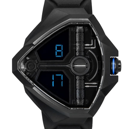 Montre Hamilton Ventura Edge Dune pour homme, édition limitée, bracelet en caoutchouc, cadran noir, quartz, H24624330, 100 m