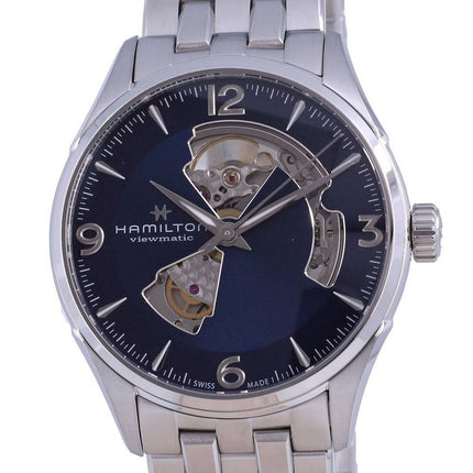 Montre pour homme Hamilton Jazzmaster en acier inoxydable Ã  cÅ“ur ouvert automatique H32705141