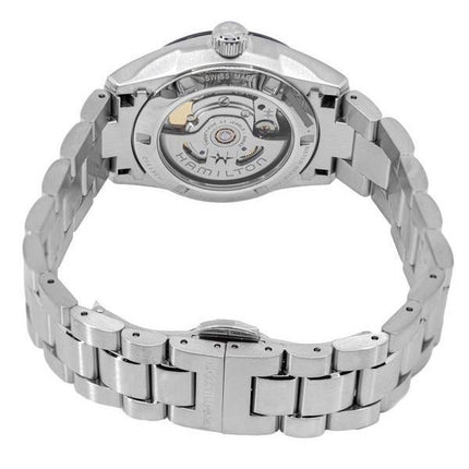 Montre pour homme Hamilton Jazzmaster Performer en acier inoxydable avec cadran noir automatique H36205130 100M