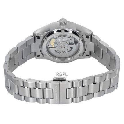 Montre homme Hamilton Jazzmaster Performer en acier inoxydable, cadran bleu, automatique, H36215140, 100 m