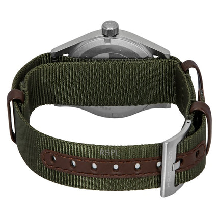 Montre unisexe Hamilton Khaki Field à quartz, bracelet textile, cadran noir, H69401930