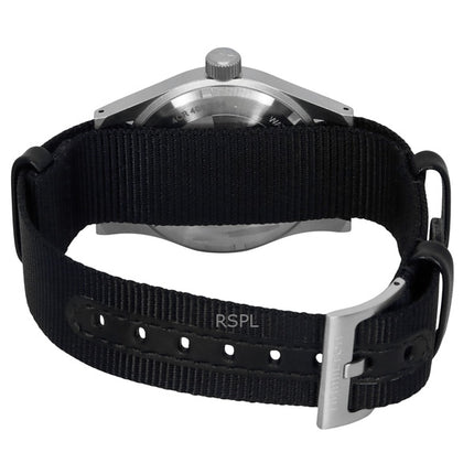 Montre homme Hamilton Khaki Field, bracelet textile, cadran blanc, automatique, H69439910