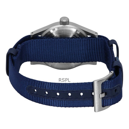 Montre homme Hamilton Khaki Field, bracelet textile, cadran bleu, automatique, H69439940