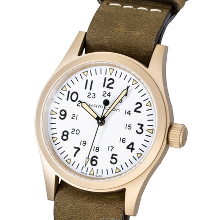 Montre homme Hamilton Khaki Field Bronze Cadran Blanc Automatique H69459510