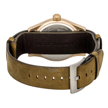 Montre homme Hamilton Khaki Field Bronze Cadran Blanc Automatique H69459510